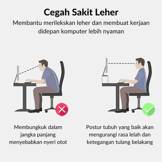 baxiroh76 - stand monitor / meja laptop / meja monitor putih ready 