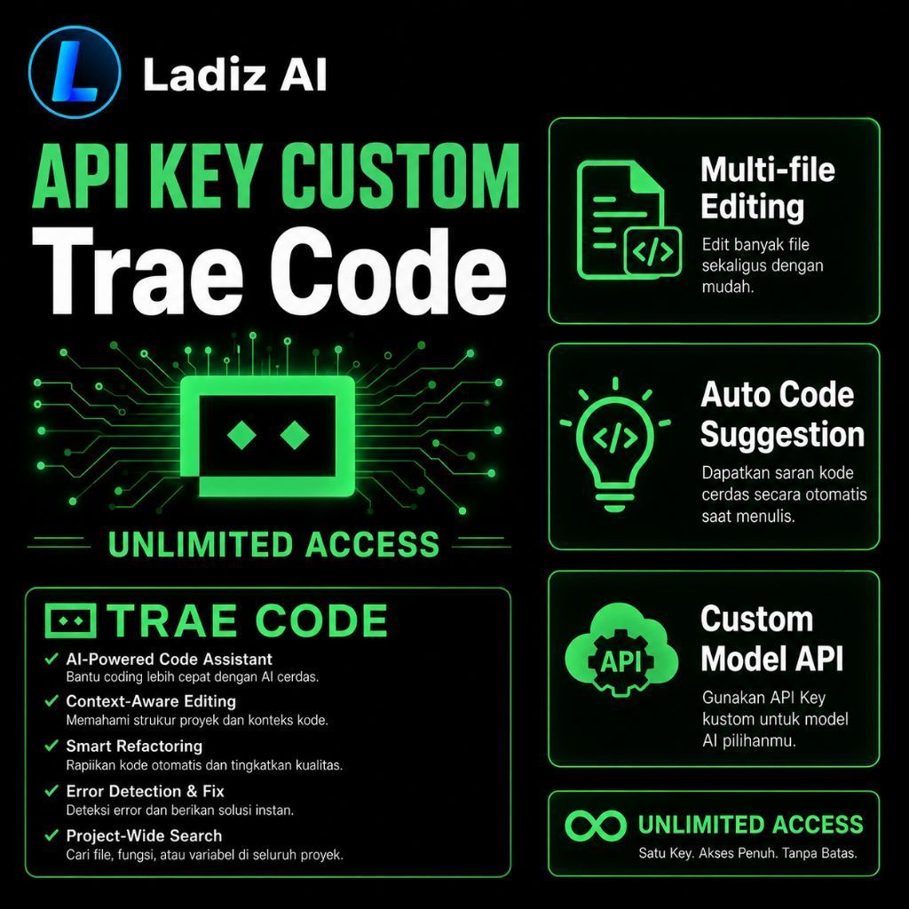 API Key AI Trae CODE IDE - LADIZ AI