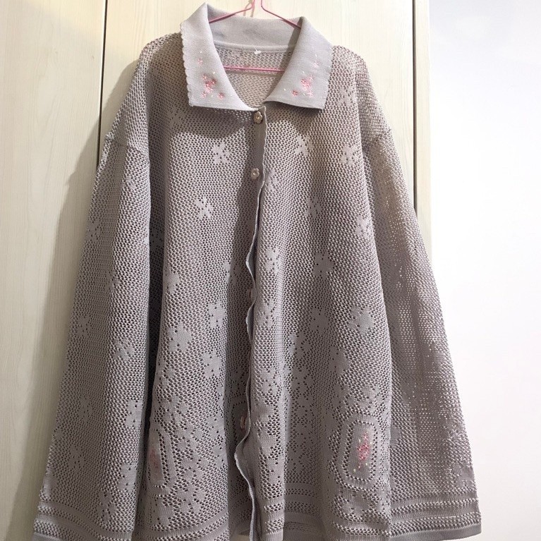 Baju Jaring Wanita Floral Rajut