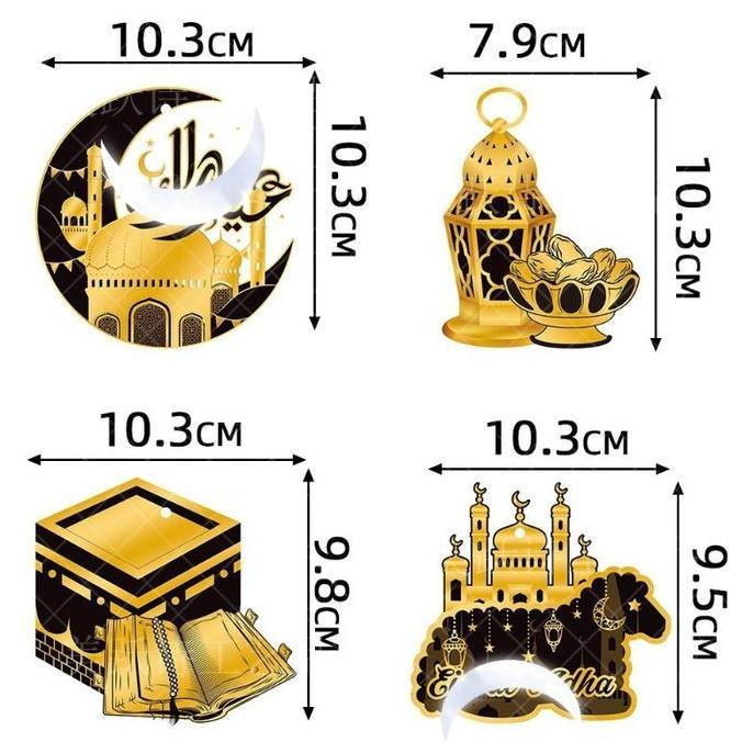 URCHILEST 12PCS Hiasan Ramadhan Idul Fitri / Hiasan Gantung Lebaran / Hiasan Islami/Eid Hanging Deco