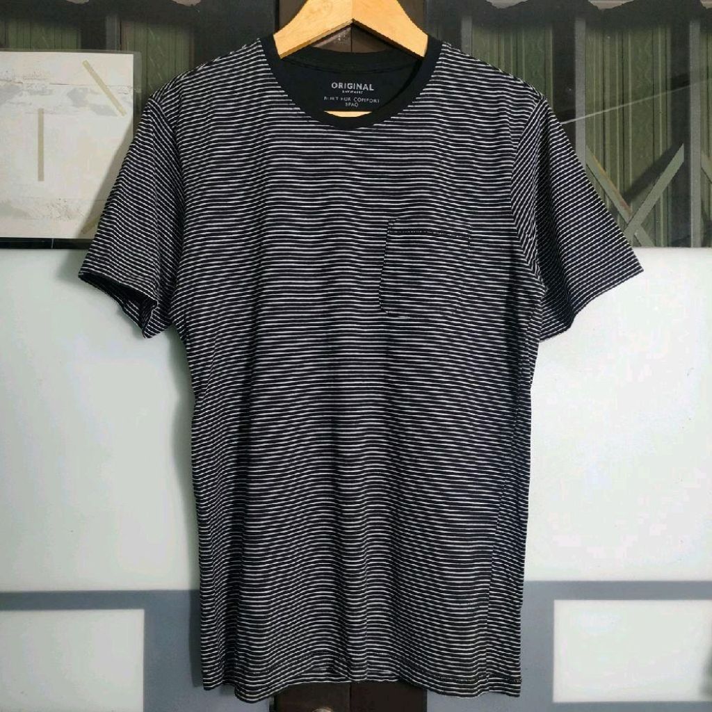 kaos baju tshirt jersey spao salur poket spo01 [L]