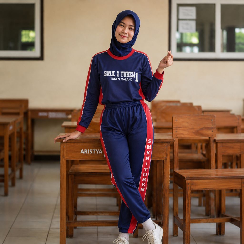 Setelan Seragam/Baju Olahraga Sekolah SMKN 1 TUREN MALANG