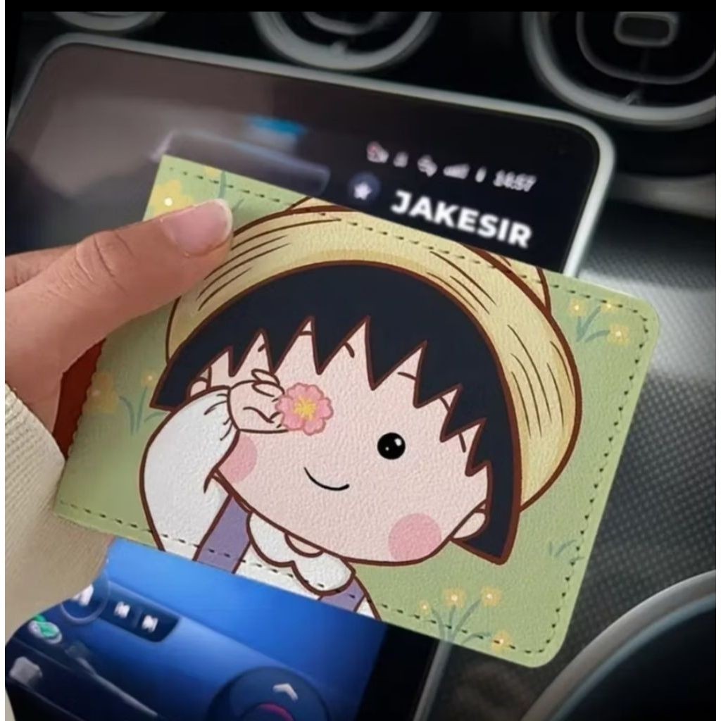 Dompet kartu chibi maruko chan dompet kartu karakter maruko chan