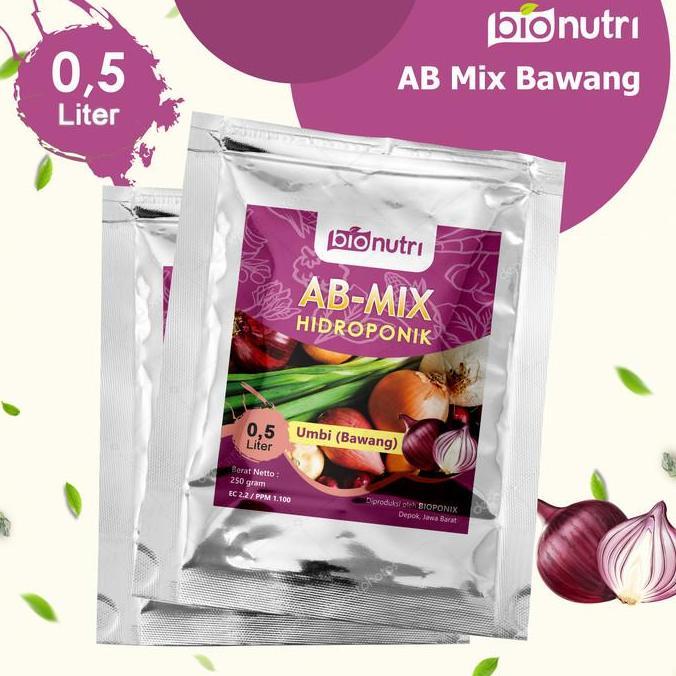 Promo Pupuk Nutrisi AB Mix Hidroponik Umbi dan Bawang 0,5 Liter (BioNutri) Diskon