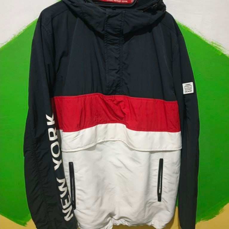 PRELOVED/JAKET/TOMMY/HILFIGER/DENIM/ANORAK/COLORBLOCK
