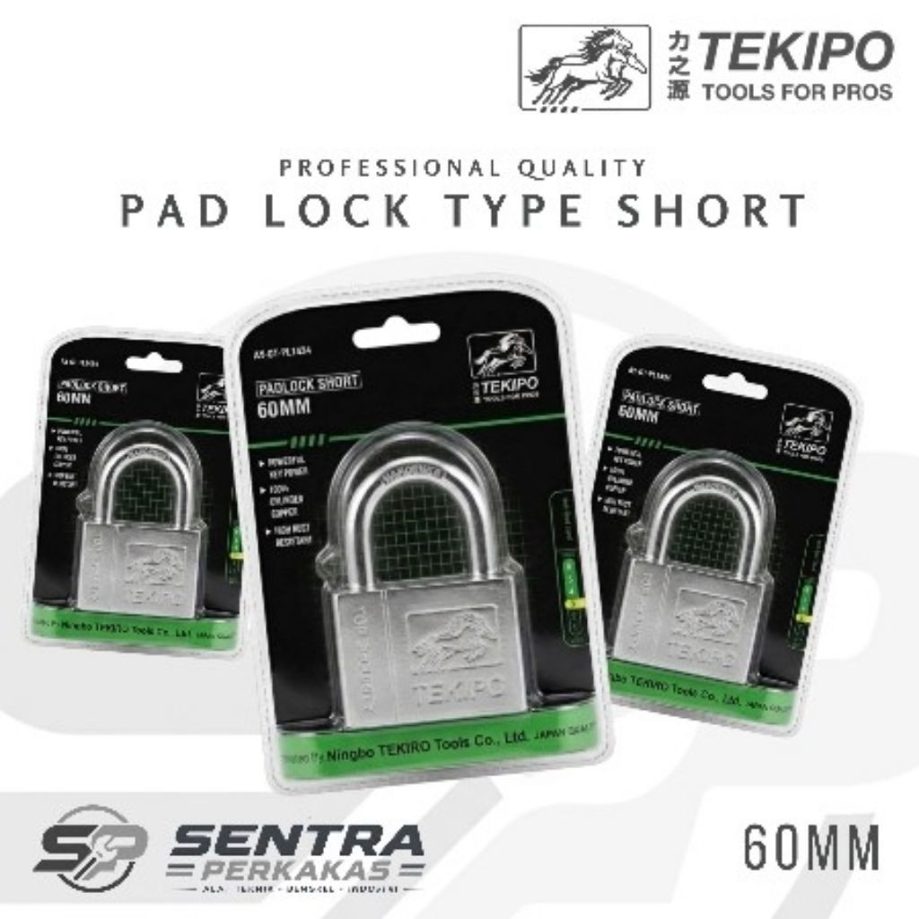 Gembok Tekipo 60mm Short Pendek Heavy Duty - Gembok Pagar Ruko Toko Gudang - Product by Ningbo Tekir