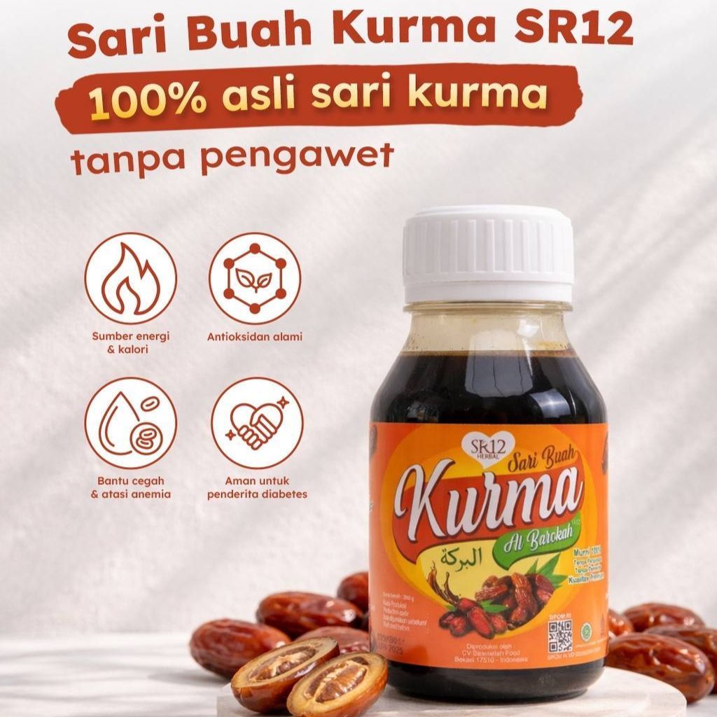 SR12 Sari Kurma 100% Sari Buah Kurma Mencegah Anemia Cepat Menaikkan Trombosit