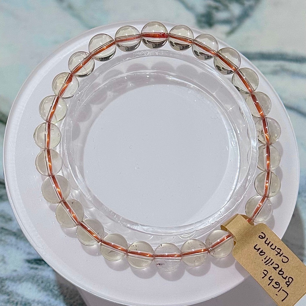 Light and Clear Brazilian Citrine Crystal Bracelet