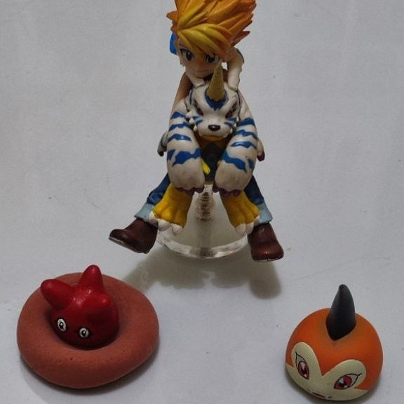 Gem yamato gabumon & tsunomon,punimon figure digimon