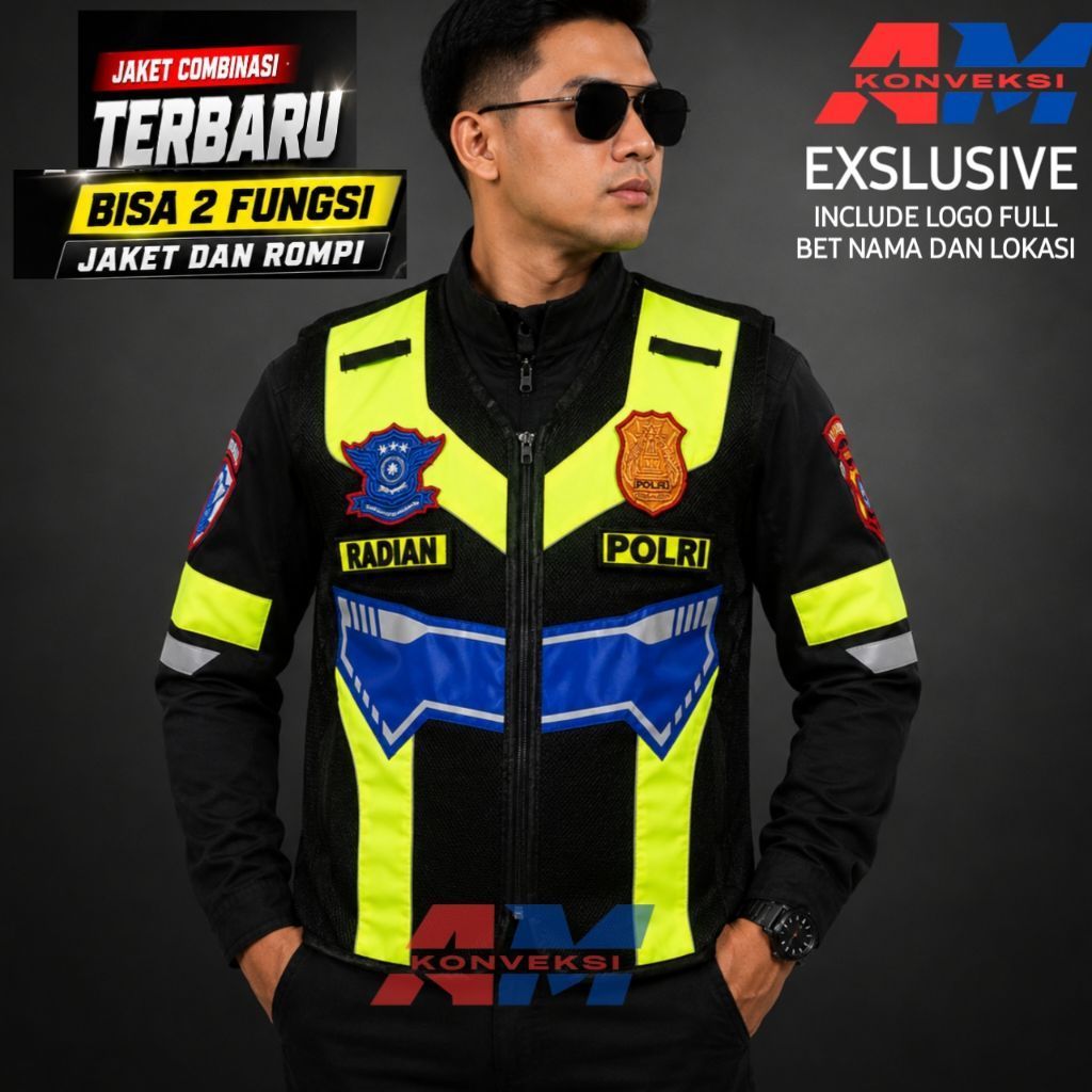 jaket polisi lantas cordura combinasi rompi jaring | jaket polri terbaru jaket polantas | jaket satl