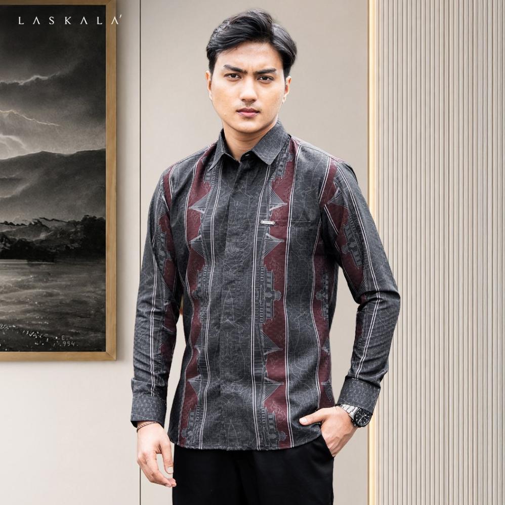ORIGINAL LASKALA BATIK PREMIUM BANDUNG KEMEJA BATIK PRIA SLIMFIT LENGAN PANJANG