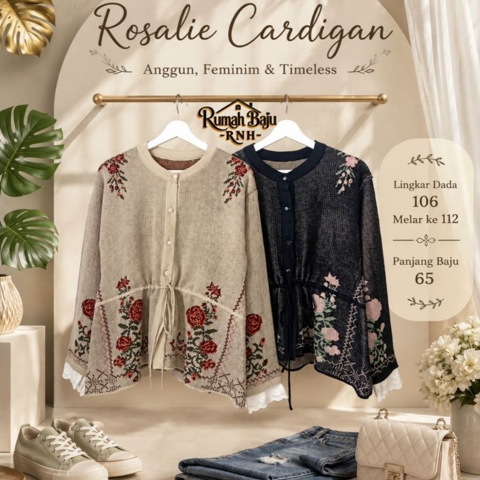 Cardigan Import Rajut Renda