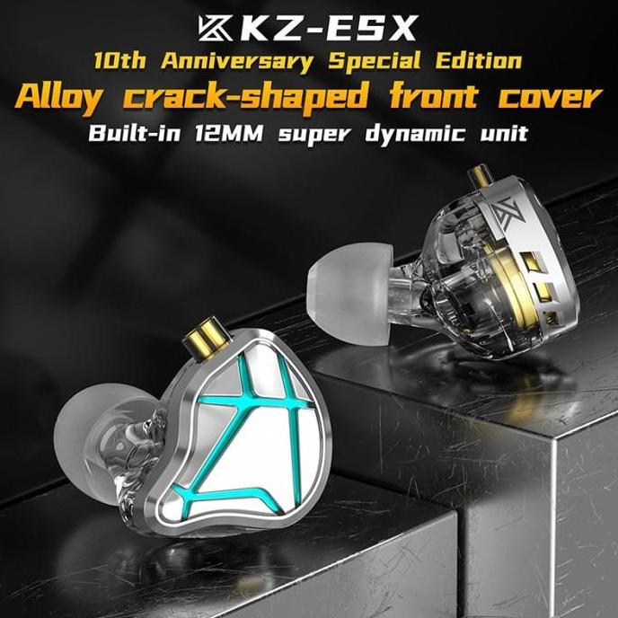 Soundkita- Kz Esx 10Th Anniversary Basshead Earphone With Mic - Garansi Resmi