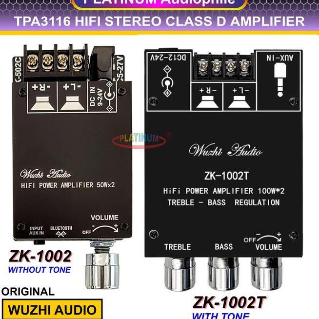 Tpa3116 Amplifier Class D Bluetooth 5.0 Hifi Stereo Amplifier 2X 100W Zk1002 1002T