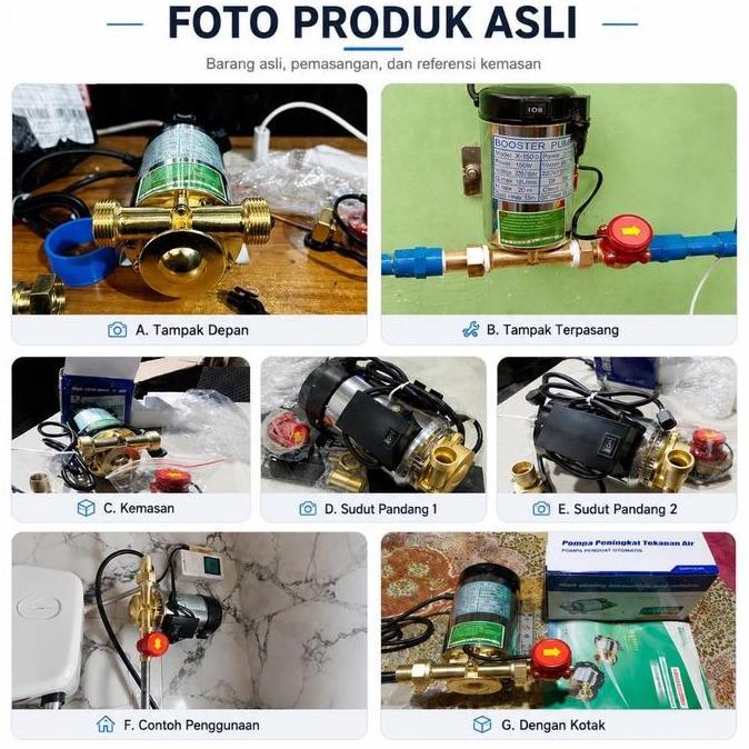 Agitani990  - Reaim Pompa Booster Air 150W Otomatis Pompa Pendorong Air Tembaga Murni Untuk Rumah Sh