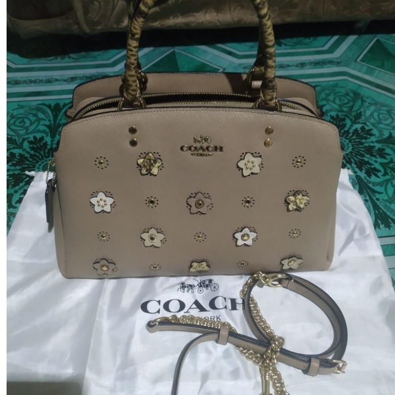 PRELOVED/BEKAS Tas Coach Lillie Carryall With Daisy Applique