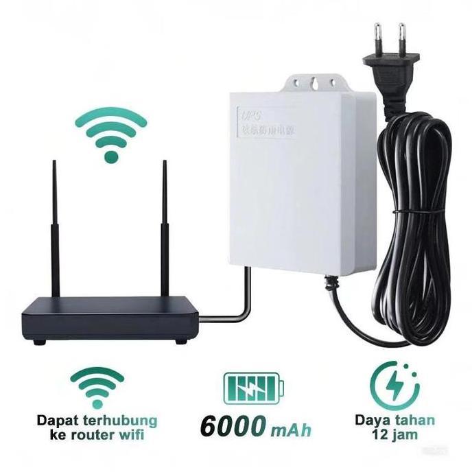 Ups 6000mAH Ups Mini 12v Untuk Wifi Ups Mini 12 Volt Ups Wifi Ups Cctv Ups Dc Mini Ups 12V2A