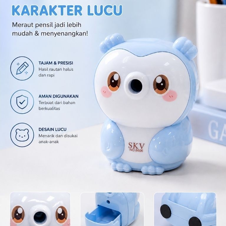 Rautan Pensil Karakter Lucu | Rautan Pensil Anak | Pencil Sharpener Cute