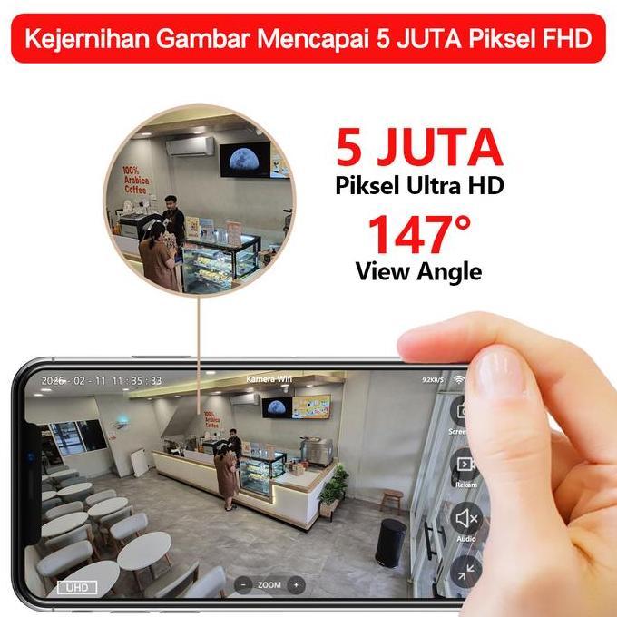 XIHANCAM 5MP CCTV Mini Wifi Kamera Mini CCTV Kecil Tersembunyi CCTV Baterai Tanpa Kabel Konek HP