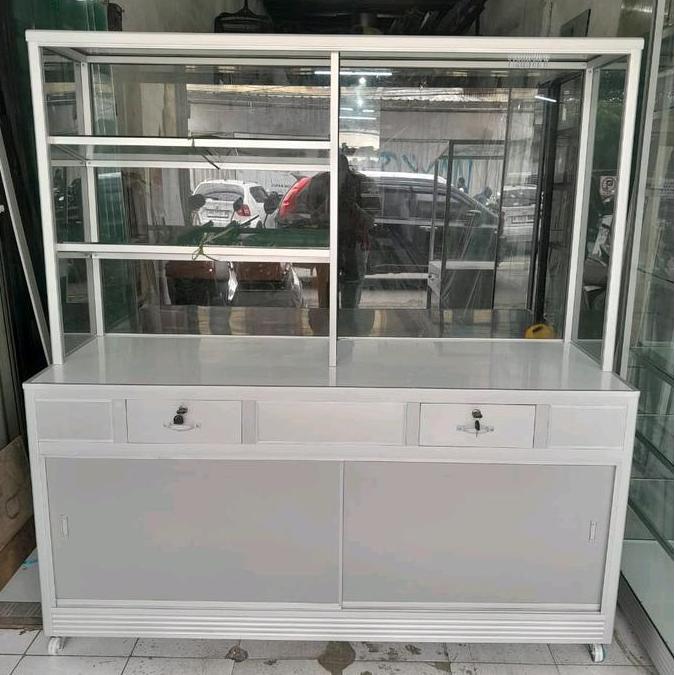 (Good) etalase jus - etalase es teh manis - etalase jualan - etalase jus aluminium