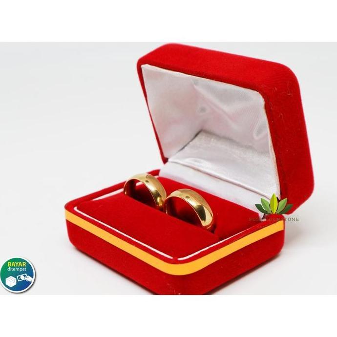 [Bayar ditempat] Kotak Cincin / Tempat 2 Cincin Bentuk Love