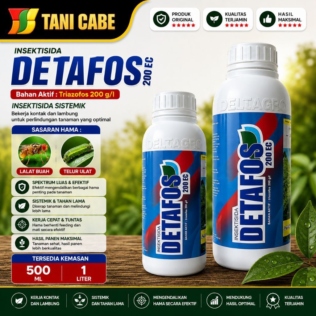 INSEKTISIDA DETAFOS TRIAZOFOS BASMI LALAT BUAH DAN TELUR ULAT