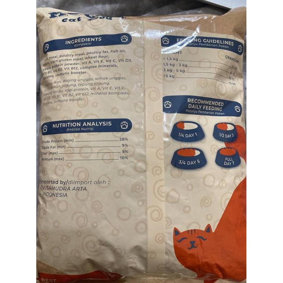 Meow- New- Moggy Cat 800Gram - Chicken Fried Fish - Makanan Kucing - Kitten Food