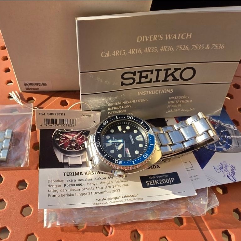 Original Second Jam Tangan Pria Seiko Batman Prospex Automatic SRP787K1 Istimewa Siap Pakai
