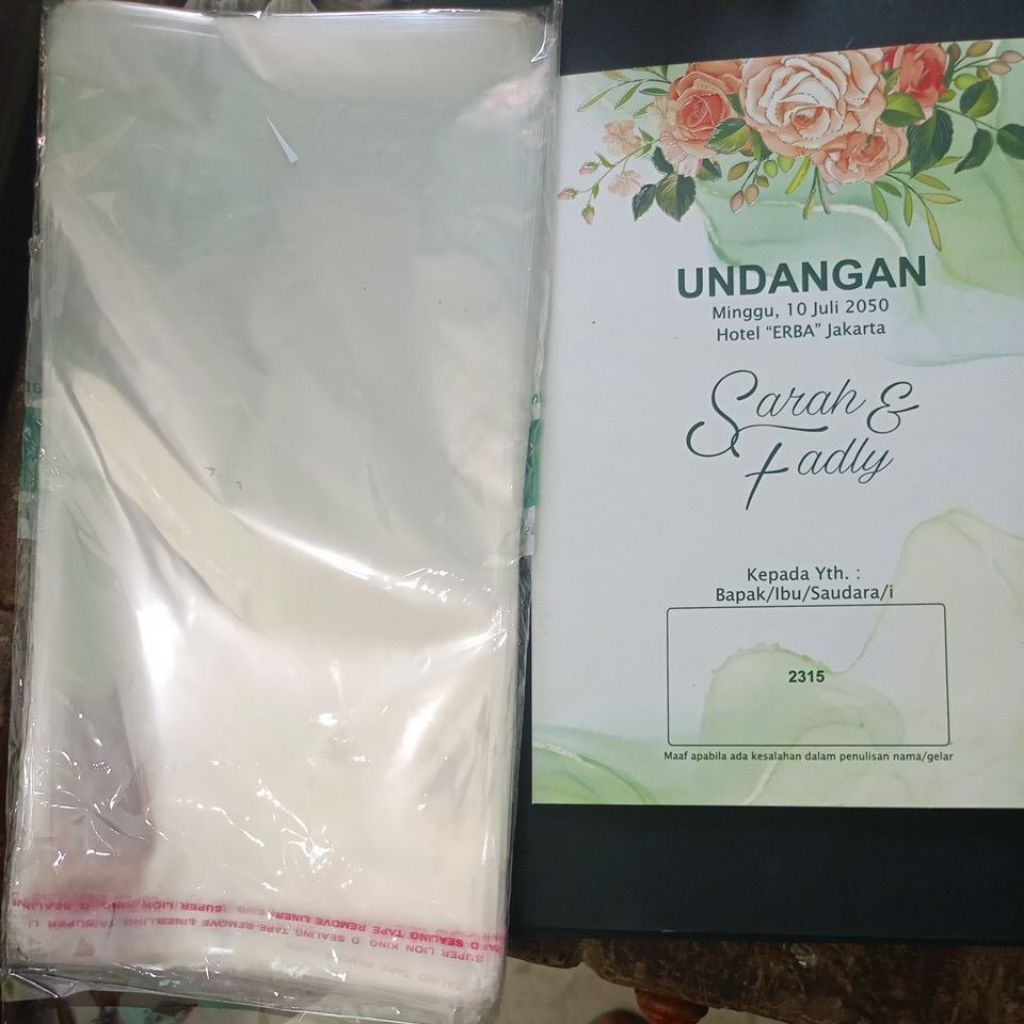 undangan erba 2315+plastik opp