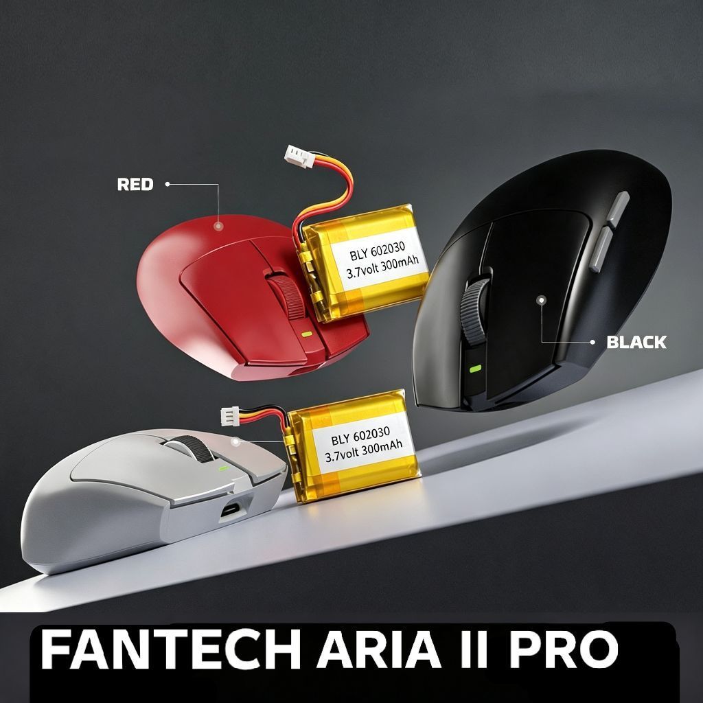 BATERAI MOUSE FANTECH ARIA II / ARIA II PRO 300mAh