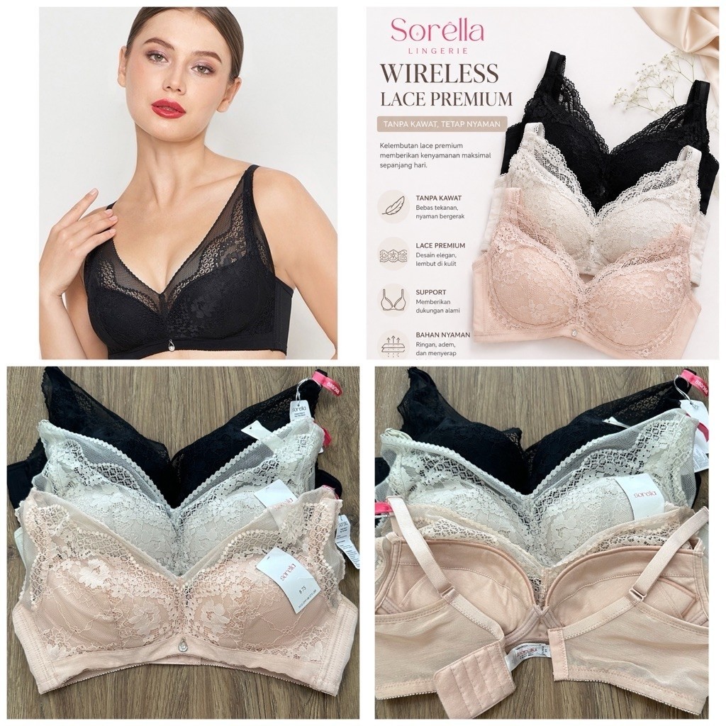 Sorella bra simple romance tanpa kawat N10-29914B branded sale