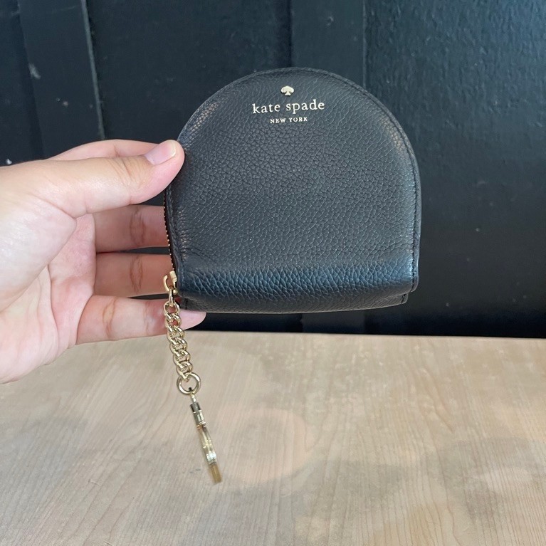 preloved card wallet, bag charm ks kate spade auth