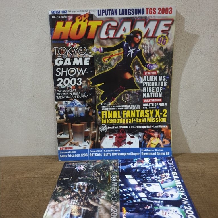 Majalah Game Lokal Hotgame Edisi 103 cover Final Fantasy X-2 + BONUS POST CARD