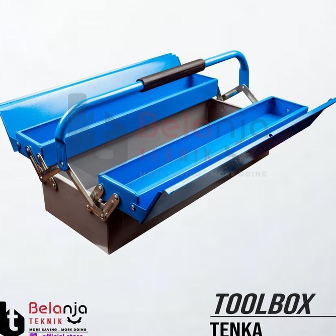 Tenka Toolbox Besi 2 Susun Tool Box Tempat Perkakas Metal 2 Tingkat