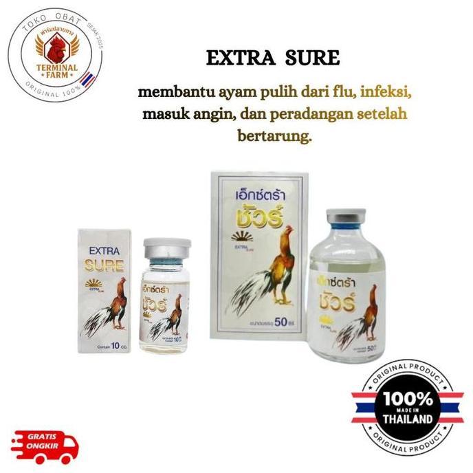 EXTRA SURE obat ayam ngorok /obat ayam snot / obat ayam flu