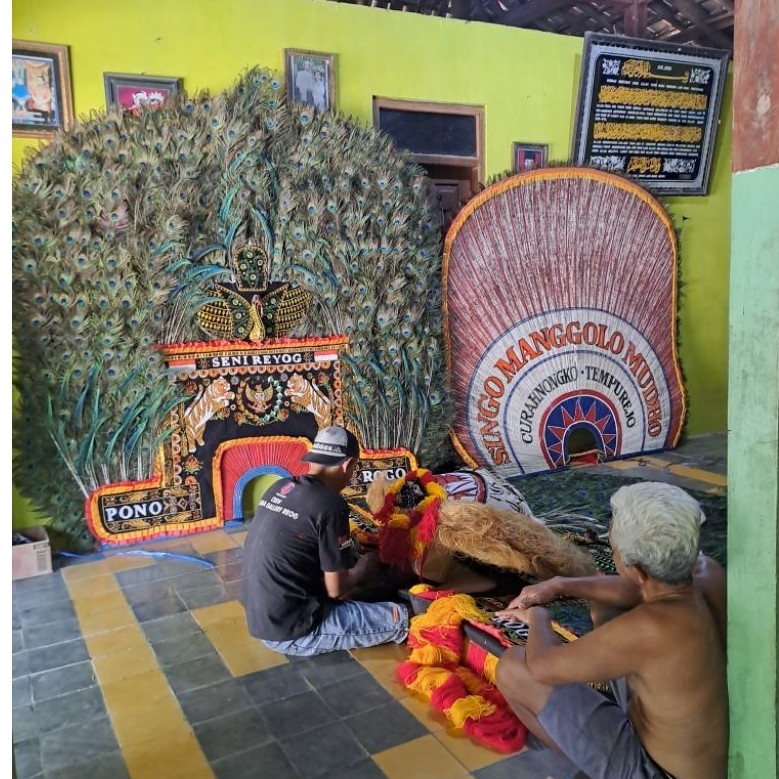 SATU SET DADAK MERAK DAN BARONGAN DEWASA UKUR 2,25M STANDART