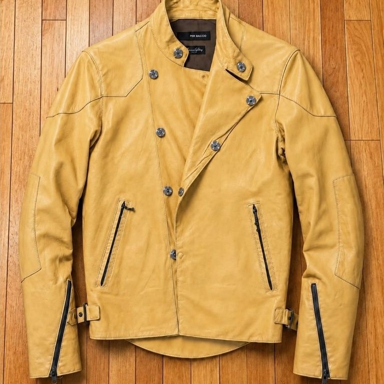 jaket kulit asli jaket motor slimfit beams heart second original