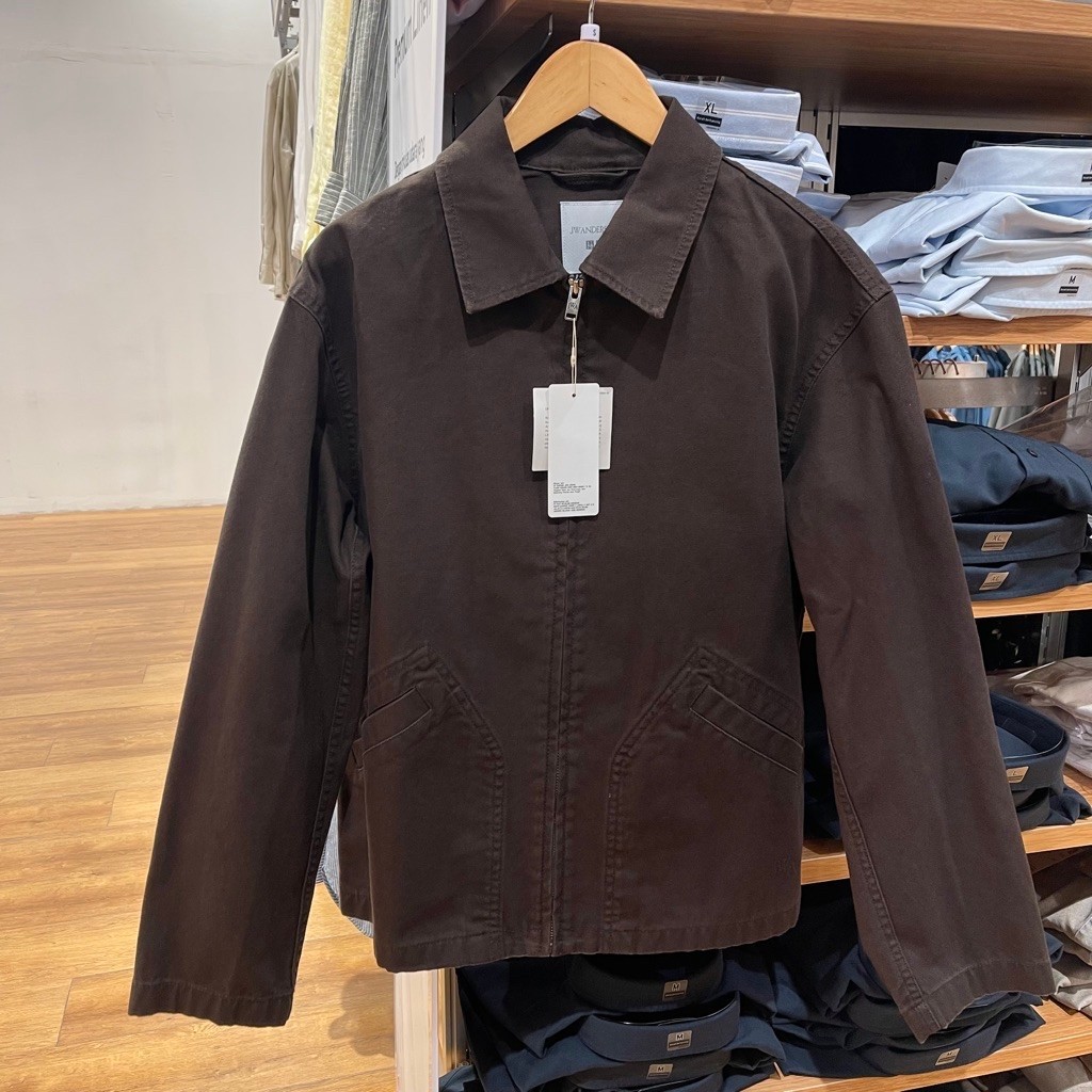 Jacket Uniqlo Man BLOUSON RITSLETING 39 Dark Brown