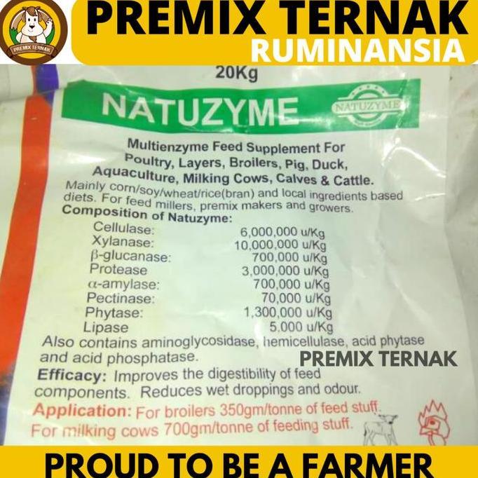 NATUZYME 1 KG - Multi Enzim untuk Ayam Bebek Babi Sapi Kambing Dan Ikan - Enzyme Ayam - Enzyme Terna