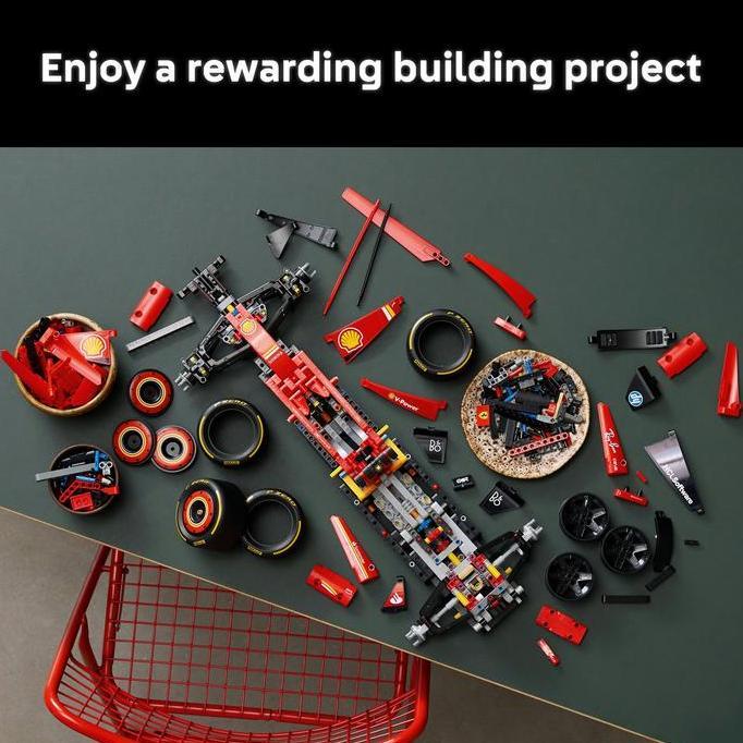 Palaying- Lego Technic 42207 Ferrari Sf-24 F1 Car (1,361 Pieces) Mainan Susunan Balok (18 Tahun+)