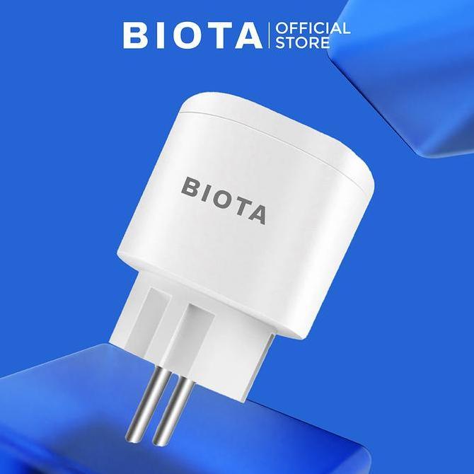 BIOTA Smart Plug - Colokan Portabel Otomatis Untuk Semua Elektronik Watt Meter Wifi Wireless persegi