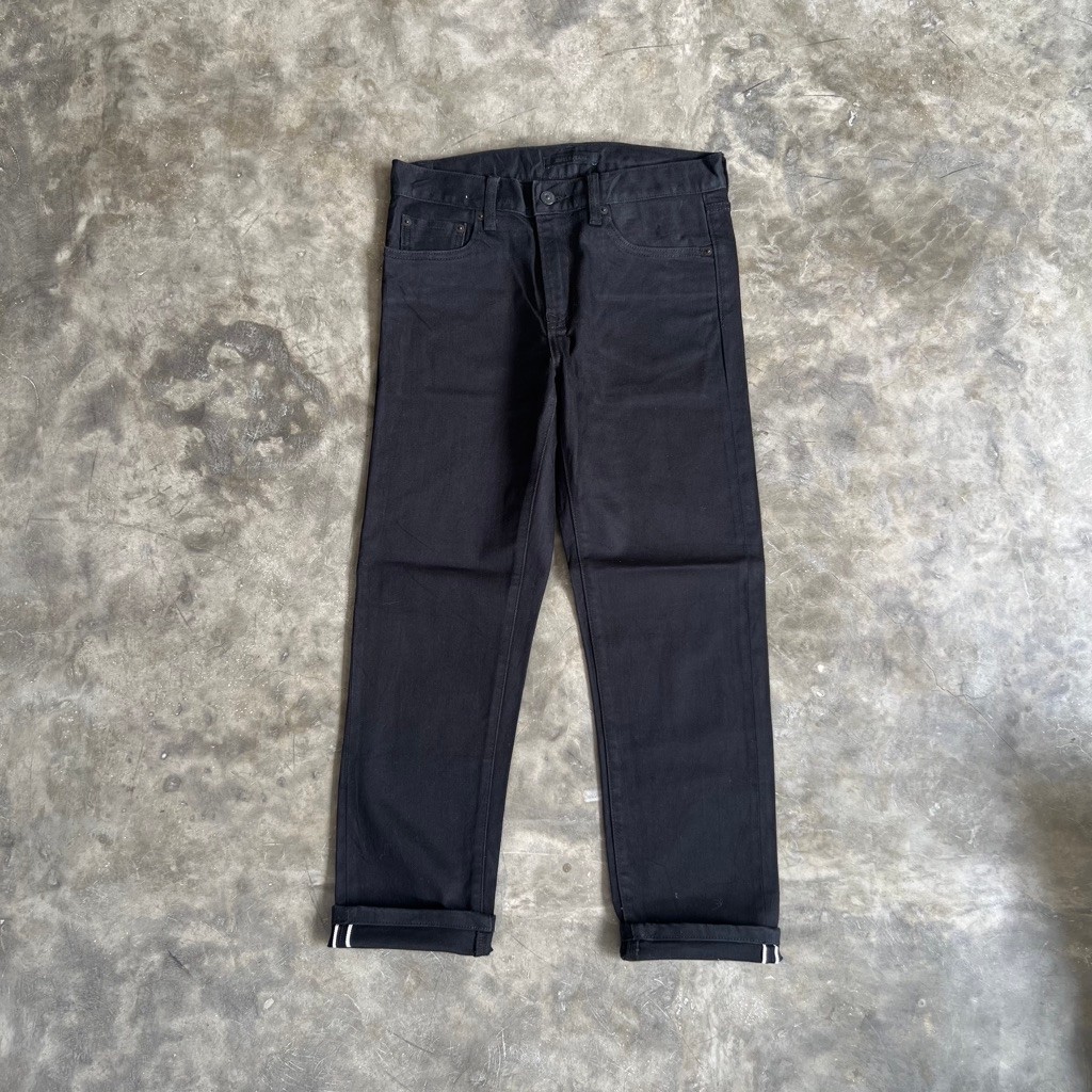 Uniqlo Black Slim Fit Selvedge Jeans