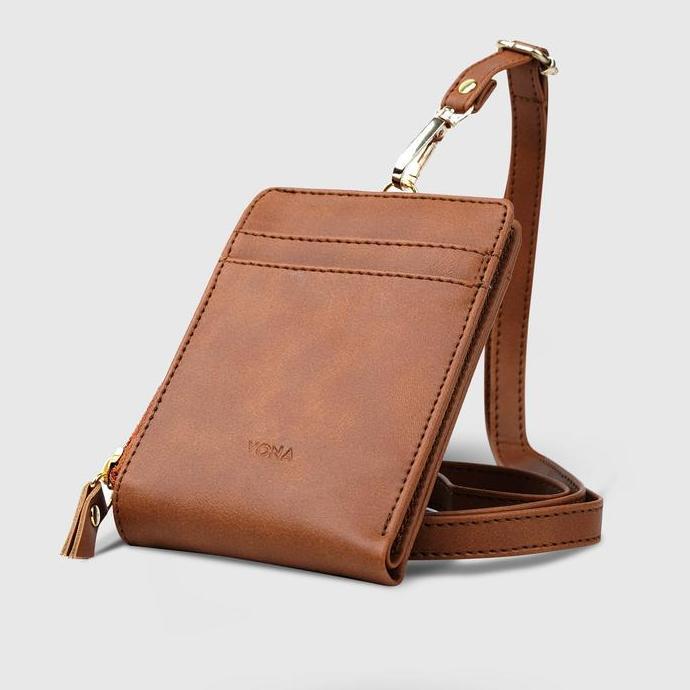 bardonshop - vona dominic hanging wallet - card holder dompet gantung dompet kartu id lanyard pria w