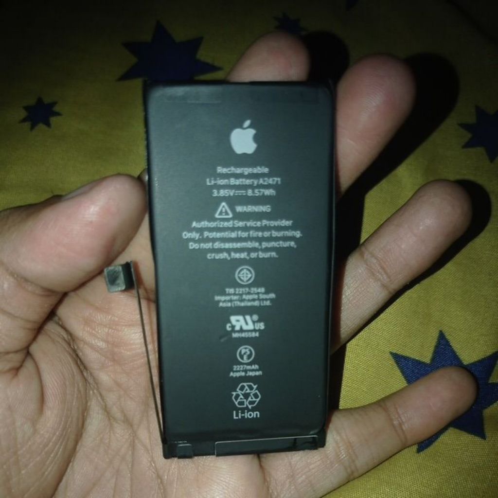 Batre iphone 12 mini original copotan bawaan hp