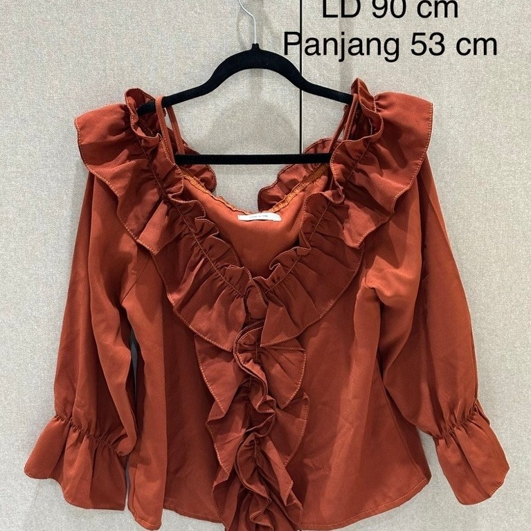 Preloved Sabrina Terracota | Preloved Atasan wanita | Preloved Atasan Sabrina