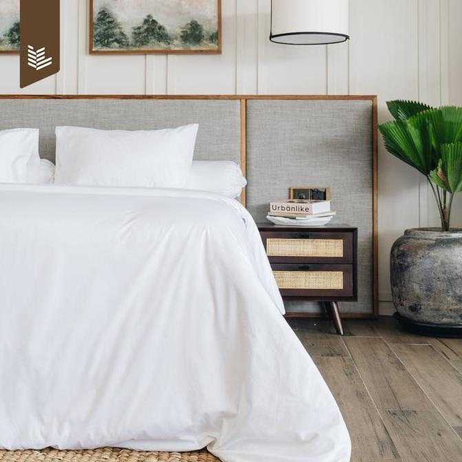 Indolinen Duvet Set -Isian Selimut & Cover Selimut Standar Hotel Putih