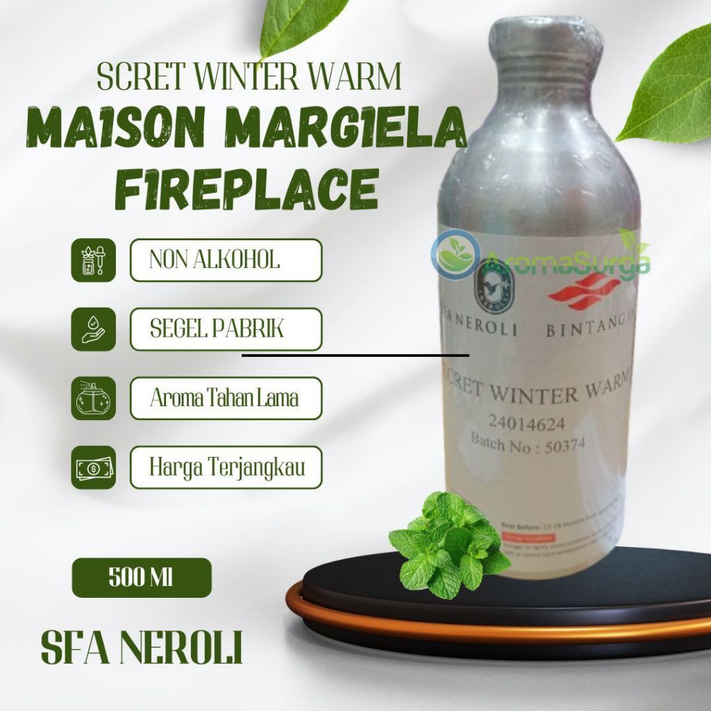 Secret Winter Warm SFA Neroli | Bibit Parfum Ma*son Marg*ela Fireplace | Aroma Surga Parfum