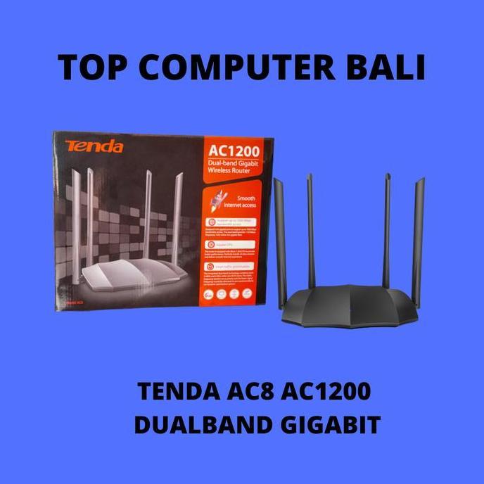 BEBAS ONGKIR - tenda ac8 ac1200 dualband gigabit wireless router/ Tenda AC 8