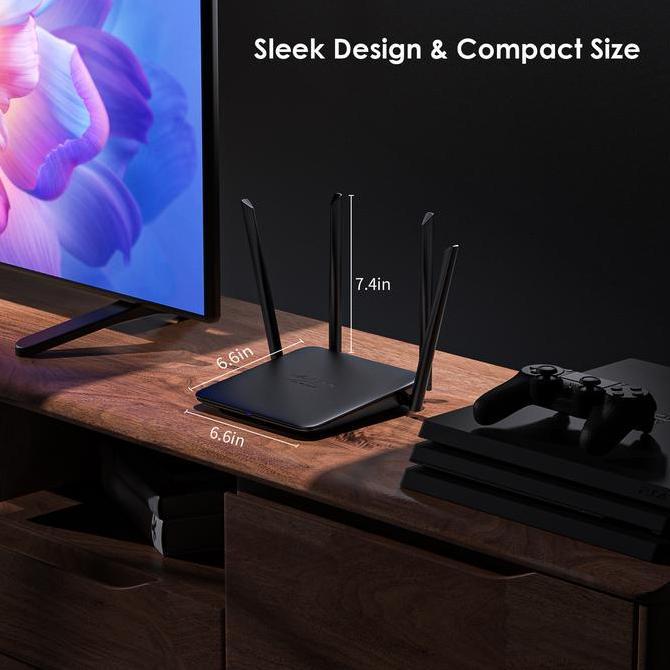 WAVLINK BE3600 Wi-Fi 7 Router - 4*5dBi Antena Kuat, Dukung 100+ Perangkat & Jaringan Mesh, Teknologi