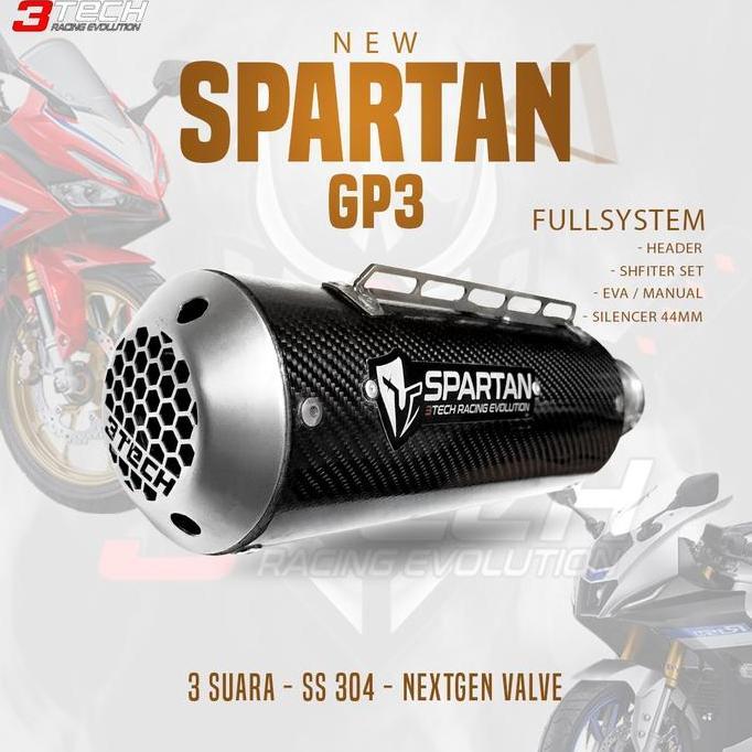 '' KNALPOT 3 SUARA 3TECH SPARTAN GP3 FULL SYSTEM //